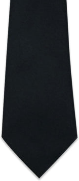 Aurya Boys' Solid Color Zipper Tie 15 inch/19 inch Polyester Satin Zipper Neckties