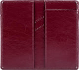 Aurya Leather Checkbook Cover Holder with Free Divider and Middle Pen Design